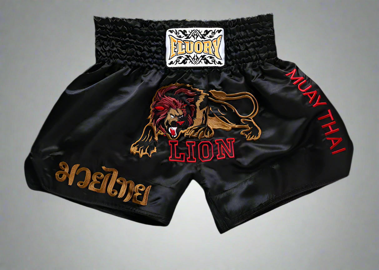 Embroidered Lion Muay Thai Shorts